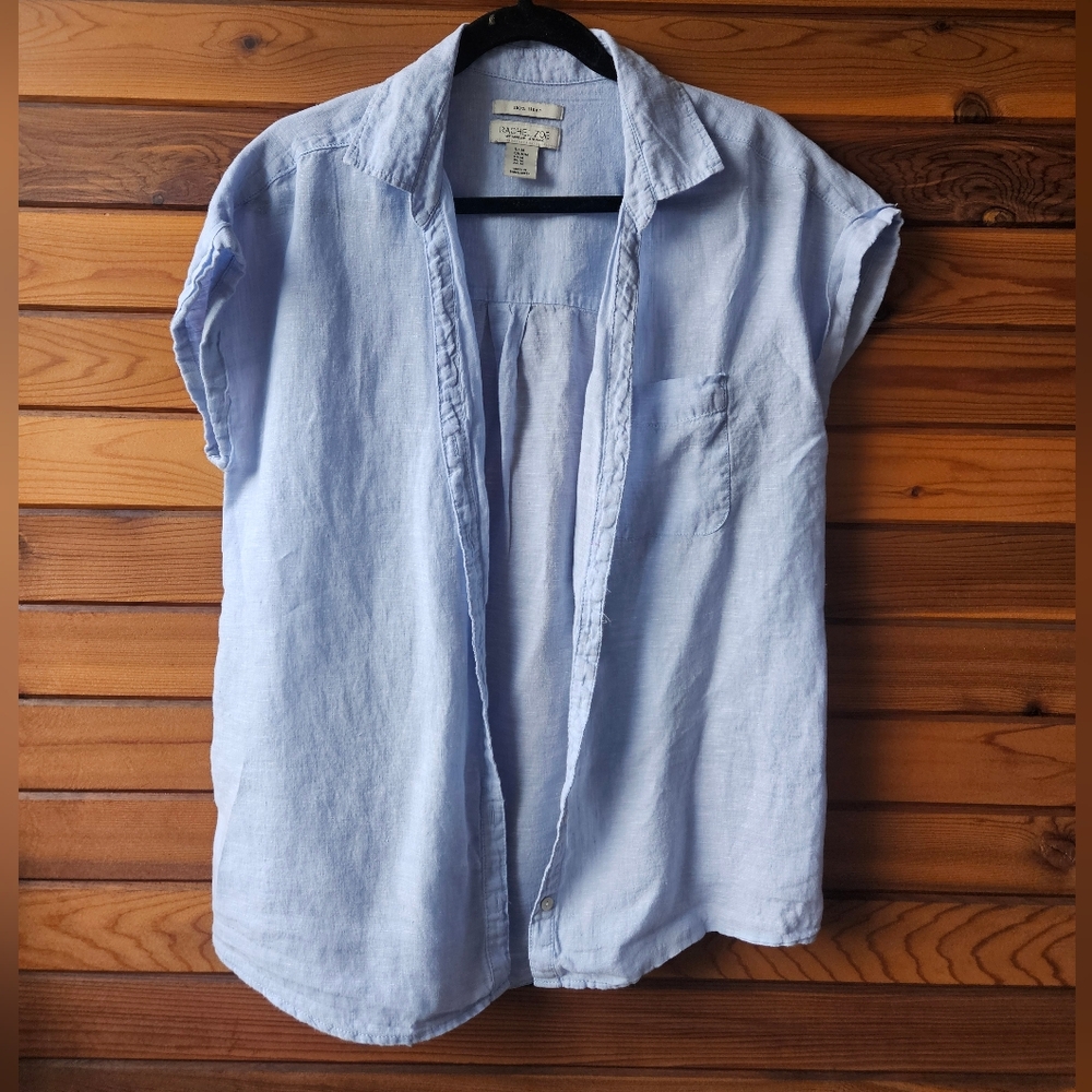 Rachel Zoe 100% Linen Button Up